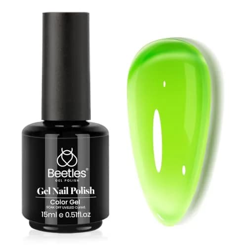 Beetles Gel Polish Green Jelly Gel Nail Polish 15ml (0.5 Fl Oz) | Long-Lasting, UV/LED Cure thumbnail 1