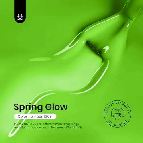 Beetles Gel Polish Green Jelly Gel Nail Polish 15ml (0.5 Fl Oz) | Long-Lasting, UV/LED Cure thumbnail 2