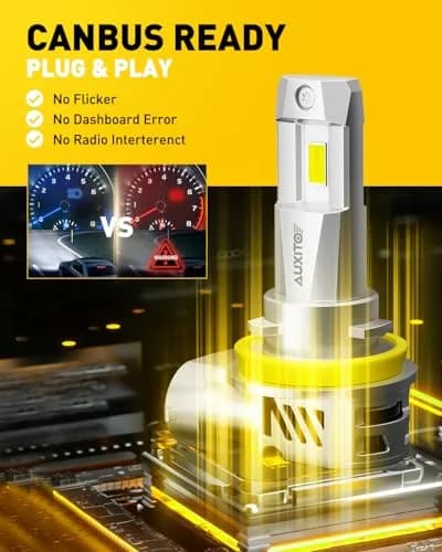 AUXITO H11 9005 LED Fog Light Bulbs 60000LM 6500K Cool White | Pack of 4 thumbnail 7