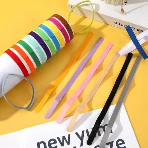 FEBSNOW Puppy Kitten Whelping Collars, 20 Colors, 23cm (9") | Soft Velvet Lined ID Bands for Newborn Pets thumbnail 4