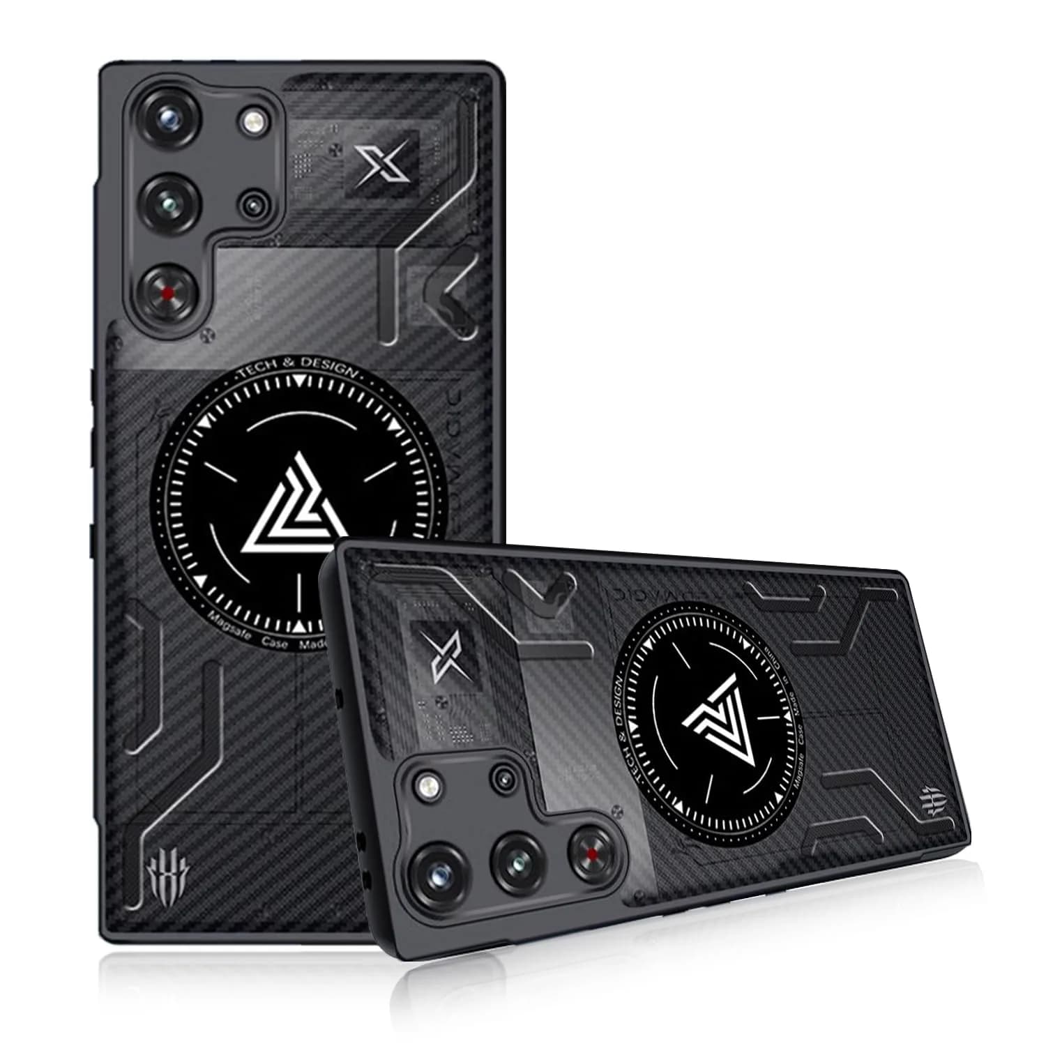 NOUKAJU Case for REDMAGIC 11 Pro | Magnetic Cooling Protective Cover, Anti-Drop, Friction-Resistant, Black — Black