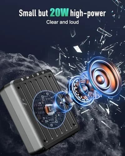 SHIDU 20W Portable Voice Amplifier with Wireless UHF Headset Microphone & Bluetooth Speaker 238g (0.56 lb) thumbnail 3