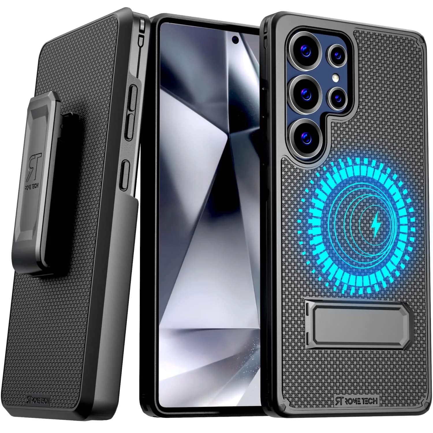 Rome Tech Designed for Samsung Galaxy S25 Ultra Case with Belt Clip Holster | Shockproof & Full Body Defender