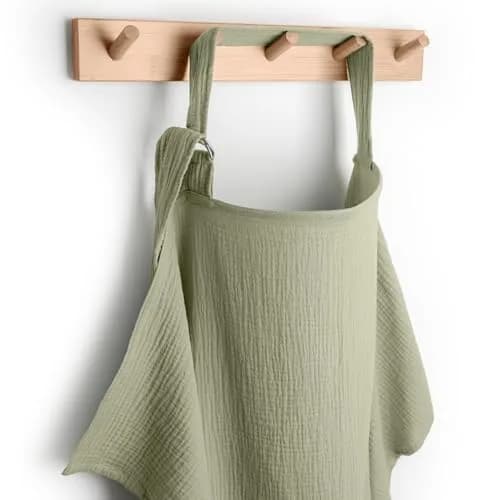 Comfy Cubs Muslin Nursing Cover Sage | Soft & Breathable Baby Nursing Scarf with Adjustable Neck Strap - Portable, Lightweight & Privacy Breast Feeding Cover thumbnail 1