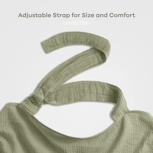 Comfy Cubs Muslin Nursing Cover Sage | Soft & Breathable Baby Nursing Scarf with Adjustable Neck Strap - Portable, Lightweight & Privacy Breast Feeding Cover thumbnail 3