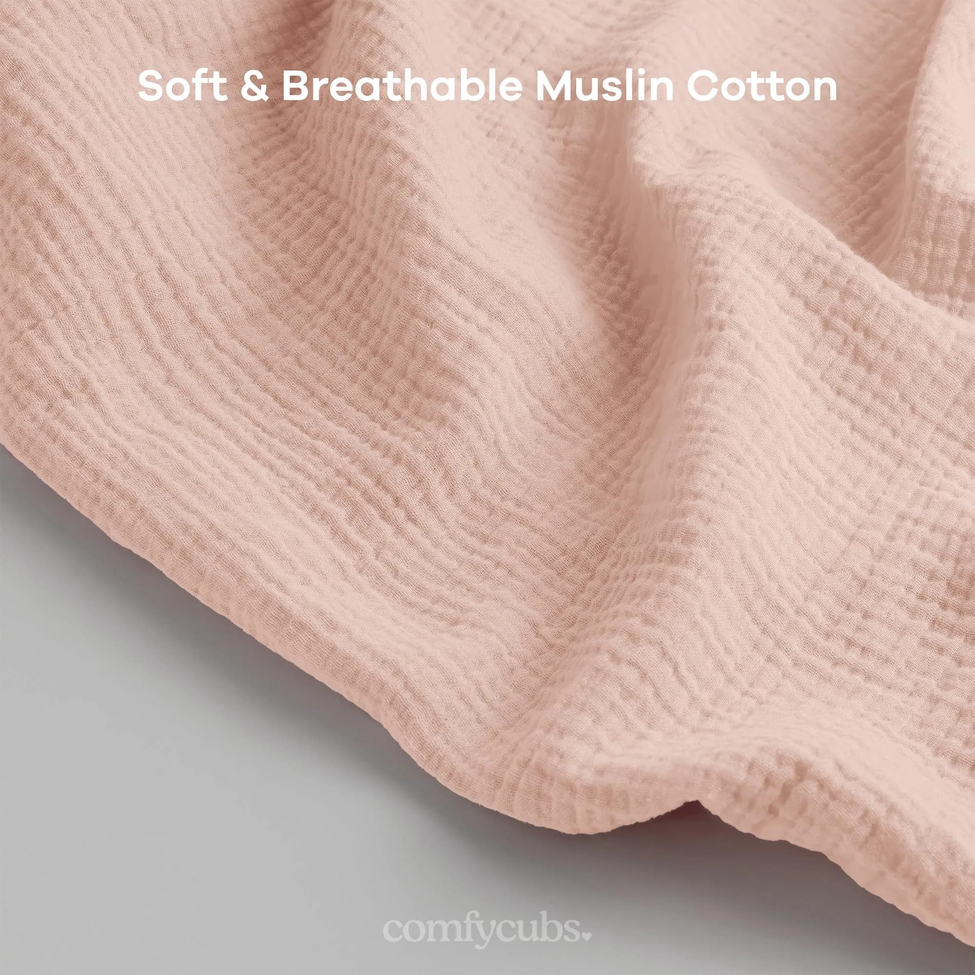 Comfy Cubs Muslin Nursing Cover Blush | Soft & Breathable Baby Nursing Scarf with Adjustable Neck Strap - view 4