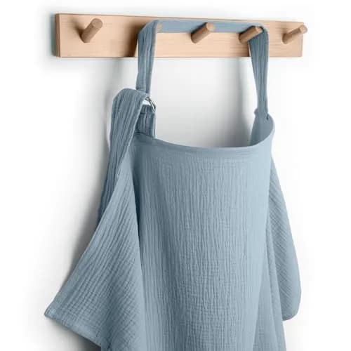 Comfy Cubs Muslin Nursing Cover Pacific Blue | Soft & Breathable Baby Nursing Scarf with Adjustable Neck Strap — Pacific Blue