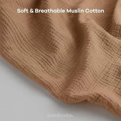 Comfy Cubs Muslin Nursing Cover Cedar | Soft & Breathable 100% Muslin Cotton for Breastfeeding thumbnail 4