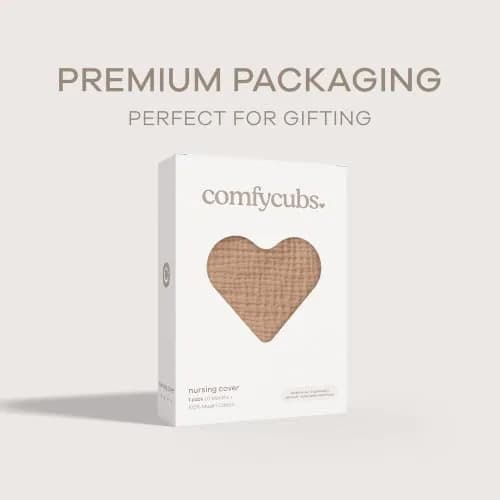 Comfy Cubs Muslin Nursing Cover Cedar | Soft & Breathable 100% Muslin Cotton for Breastfeeding thumbnail 6