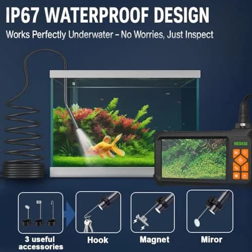 COOVIE Inspection Endoscope Camera 49.2Ft | 1080P HD Waterproof Sewer Borescope with Light thumbnail 4