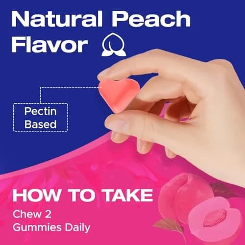 Jovariquethor Booty Gummies for Women - Peach Flavor | Multivitamins & Herbal Extracts for BBL Support thumbnail 6