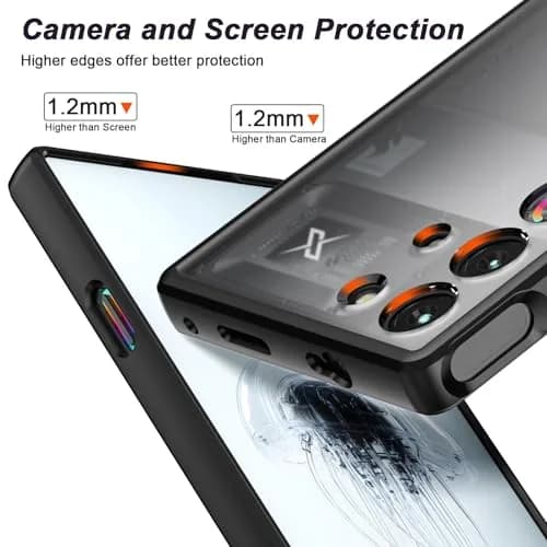Foluu Slim Fit Case for ZTE Nubia Red Magic 10 Pro/Pro+ 2024 | Translucent Matte PC Back & TPU Bumper Protective Case thumbnail 2