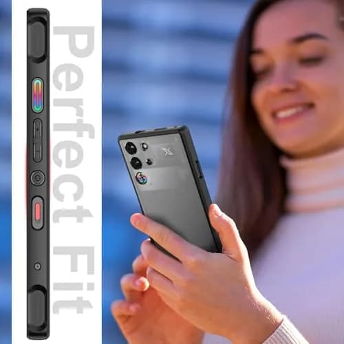 Foluu Slim Fit Case for ZTE Nubia Red Magic 10 Pro/Pro+ 2024 | Translucent Matte PC Back & TPU Bumper Protective Case thumbnail 4