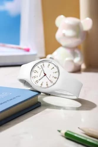 MASTOP Nurse Doctor Student Watch for Women and Men Waterproof Sports Watch with Easy-to-Read Luminous Dial 24-Hour Format Soft Silicone Strap (White Rose Gold) | Waterproof 3ATM thumbnail 3