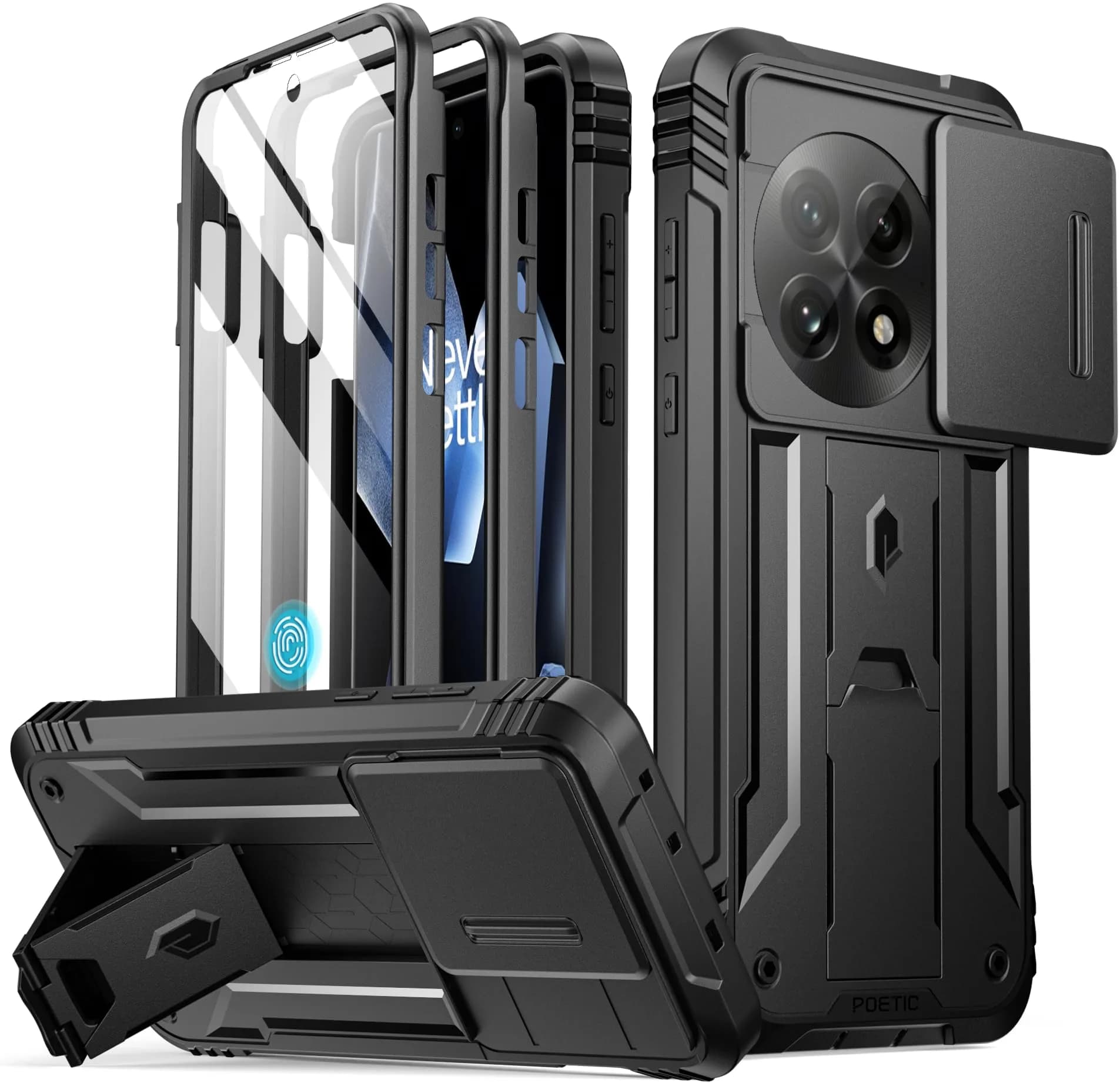 Poetic Revolution Case for OnePlus 13 5G | Full Body Shockproof with Screen Protector & Kickstand