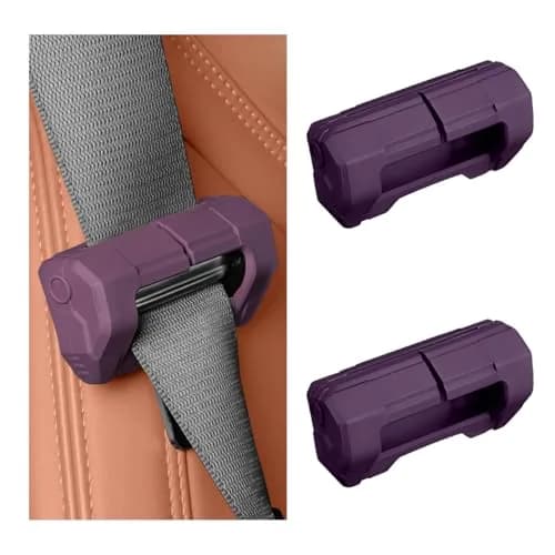 DXNQ Purple 2PCS Silicone Seat Belt Buckle Covers | Anti-Scratch Protective Sleeve for Cars, Vans, Trucks, SUVs thumbnail 1