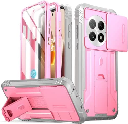 Poetic Revolution Case for OnePlus 13 5G | Full Body Shockproof with Slide Camera Cover & Screen Protector, Pink thumbnail 1