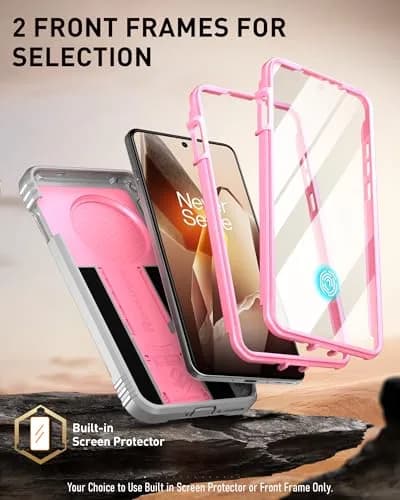 Poetic Revolution Case for OnePlus 13 5G | Full Body Shockproof with Slide Camera Cover & Screen Protector, Pink thumbnail 5