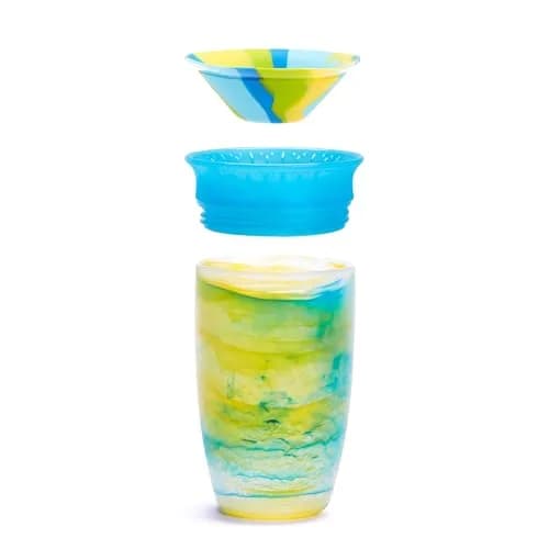 Munchkin Miracle 360 Tropical Swirl Sippy Cup 296ml (10oz) 2-Pack | Dentist-Recommended Spoutless Design thumbnail 3