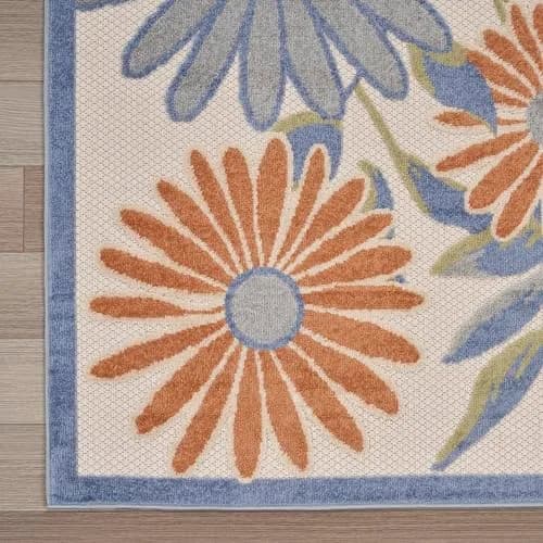 Nourison Area Rug 9' x 12' Beige Multicolor | Easy Clean, Non Shedding thumbnail 7