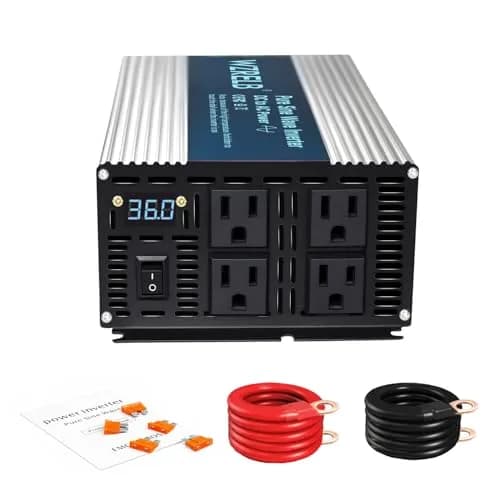 WZRELB 36V 2000W Pure Sine Wave Inverter | Off-Grid Portable Power for Home & RV thumbnail 1