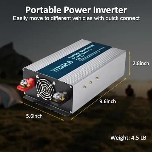 WZRELB 36V 2000W Pure Sine Wave Inverter | Off-Grid Portable Power for Home & RV thumbnail 3