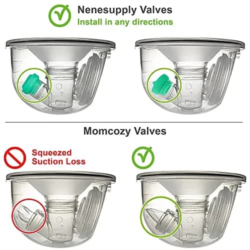 NENESUPPLY Duckbill Valves for Elvie Stride, Momcozy, Spectra CaraCup | 6 Count Green thumbnail 8