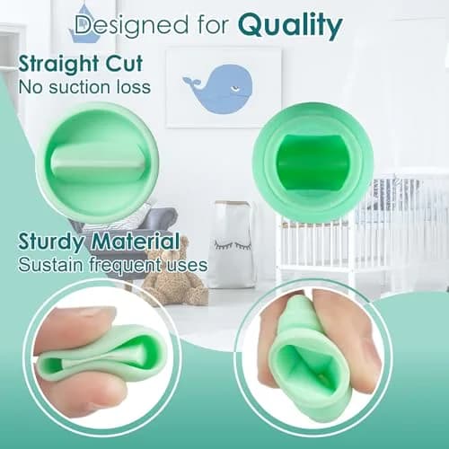 NENESUPPLY Duckbill Valves for Elvie Stride, Momcozy, Spectra CaraCup | 6 Count Green thumbnail 3
