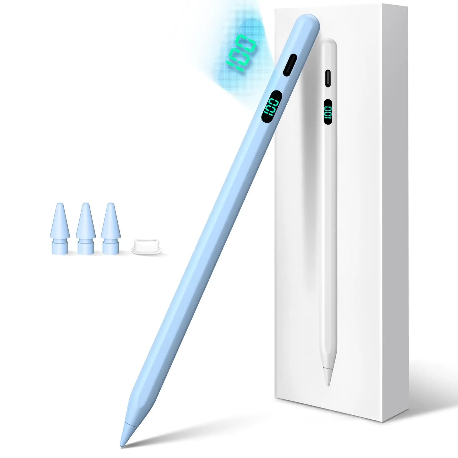 FOJOJO Stylus Pen for iPad 2018-2026 with LED Power Display | Fast Charge & Palm Rejection