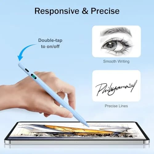 FOJOJO Stylus Pen for iPad 2018-2026 with LED Power Display | Fast Charge & Palm Rejection thumbnail 3