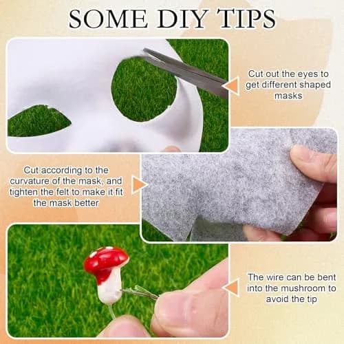 Seenelling 31 Pcs DIY Therian Mask Kit | Blank Cat Mask for Cosplay & Parties thumbnail 5