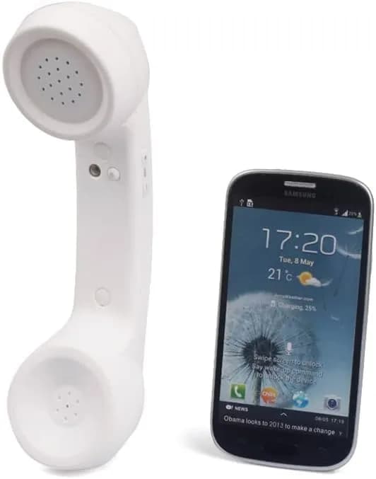LIONSOUL Retro Bluetooth Handset with USB for Cell Phones & Computers - White - view 4