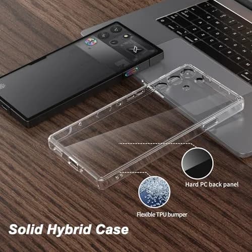 Cresee Crystal Clear Case for Red Magic 10 Pro/10S Pro (6.85'') | Hybrid Shockproof TPU Bumper Hard PC Back thumbnail 4