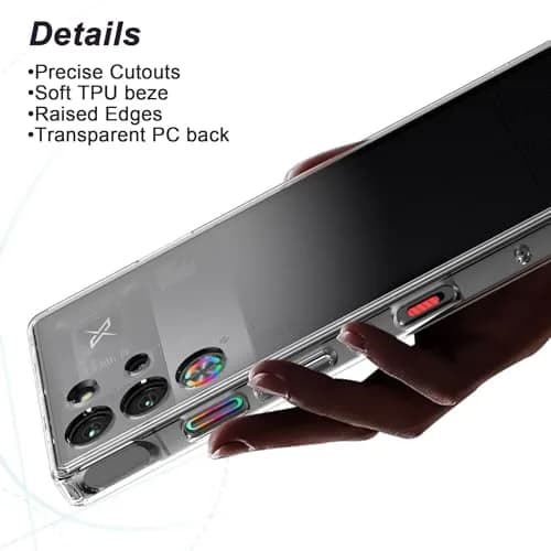 Cresee Crystal Clear Case for Red Magic 10 Pro/10S Pro (6.85'') | Hybrid Shockproof TPU Bumper Hard PC Back thumbnail 7