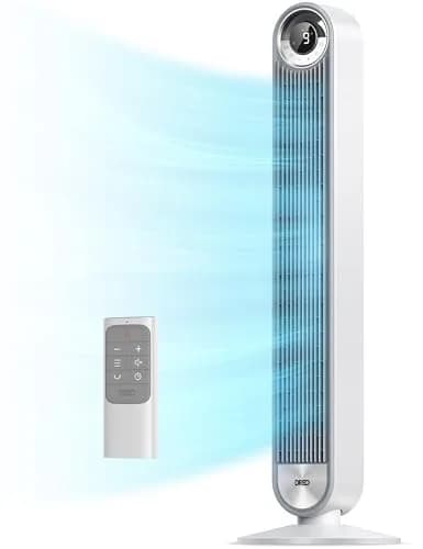 DREO Tower Fan for Bedroom, 42Inch, 9 Speeds, DC 28ft/s Velocity, Quiet & Remote Control thumbnail 1