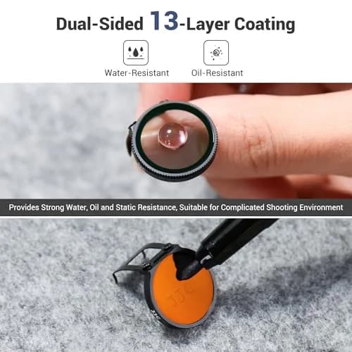 JJC Neo Drone CPL ND Filter Set, CPL ND8 ND16 ND32 Polarizing Neutral Density Filters Kit for DJI Neo Drone Fly More Combo, Multi Coated HD Optical Glass Filter with Lightweight Aluminum Frame thumbnail 5