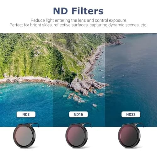 JJC Neo Drone CPL ND Filter Set, CPL ND8 ND16 ND32 Polarizing Neutral Density Filters Kit for DJI Neo Drone Fly More Combo, Multi Coated HD Optical Glass Filter with Lightweight Aluminum Frame thumbnail 3