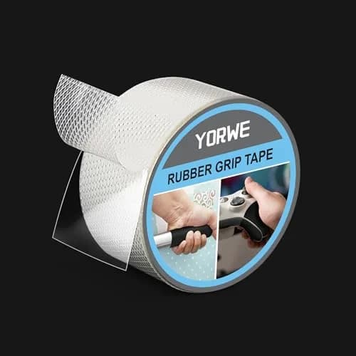 Yorwe Clear Rubber Grip Tape for Handles & Tools 5cm (2In) x 3m (10Ft) | Non-Slip, Waterproof, Heat-Resistant thumbnail 1