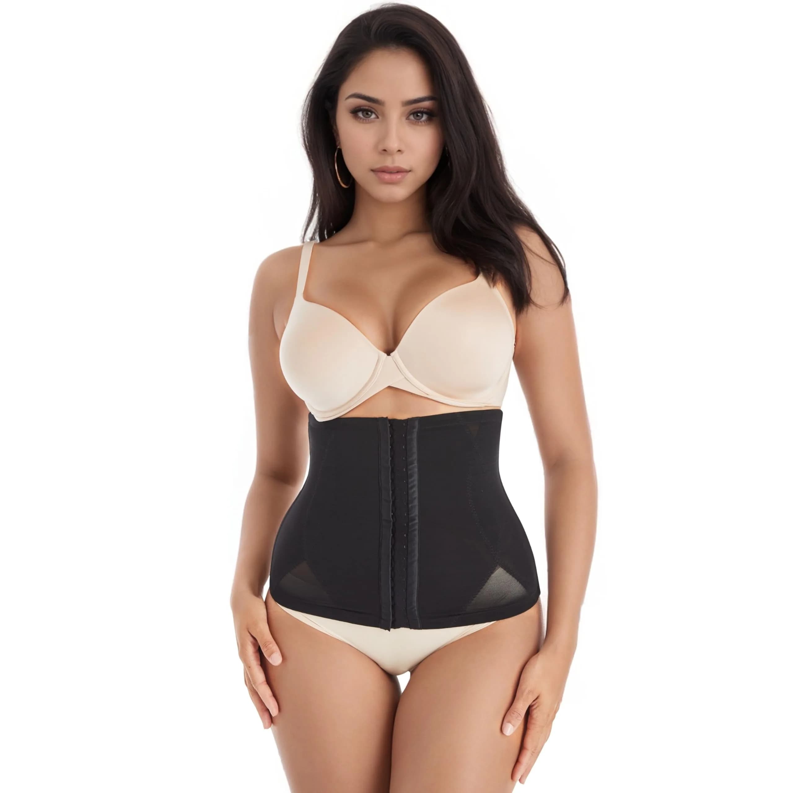 Voluptuosa Women's Waist Trainer Shapewear Black | Ultra-Firm Hourglass Corset — Black