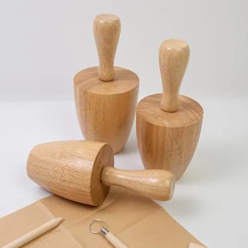 Lampstop Wooden Pottery Mold Set of 3 | Durable Clay Tools for Mug & Vase Making thumbnail 3