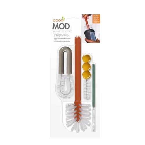 Boon Mod Replacement Baby Bottle Brushes - 4 Pack Nylon Bottle & Straw Cleaners for Baby Bottles thumbnail 7