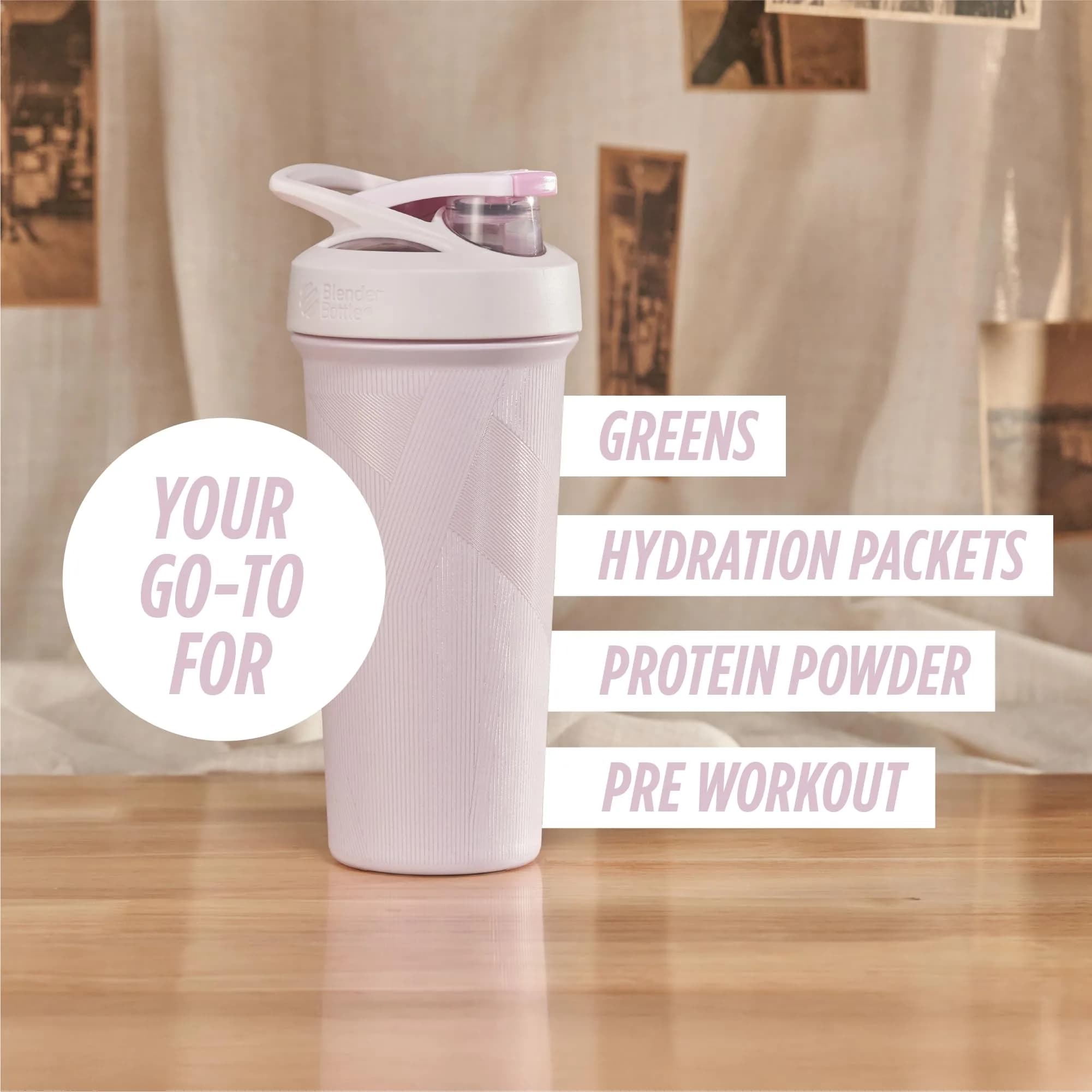 BlenderBottle Strada Sleek 25 oz Stainless Steel Shaker Bottle | Keeps Drinks Cold for Hours - view 5