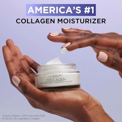 L'Oreal Paris Collagen Moisture Filler Face Cream 94.4g (3.4 Oz) | Hydrates for 48 Hours thumbnail 2