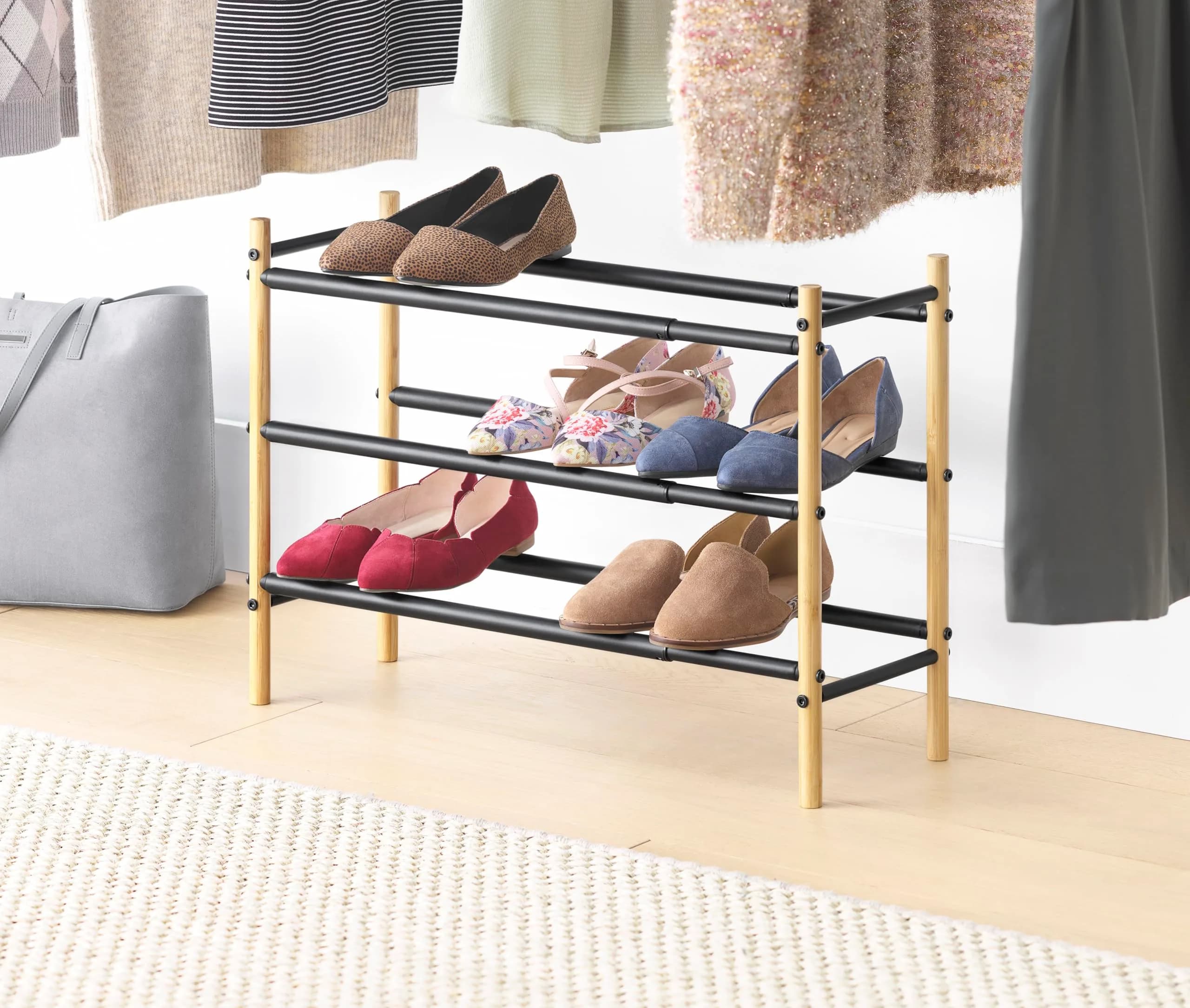 Whitmor 3-Tier Expandable Shoe Rack | Store up to 12 pairs of shoes in India