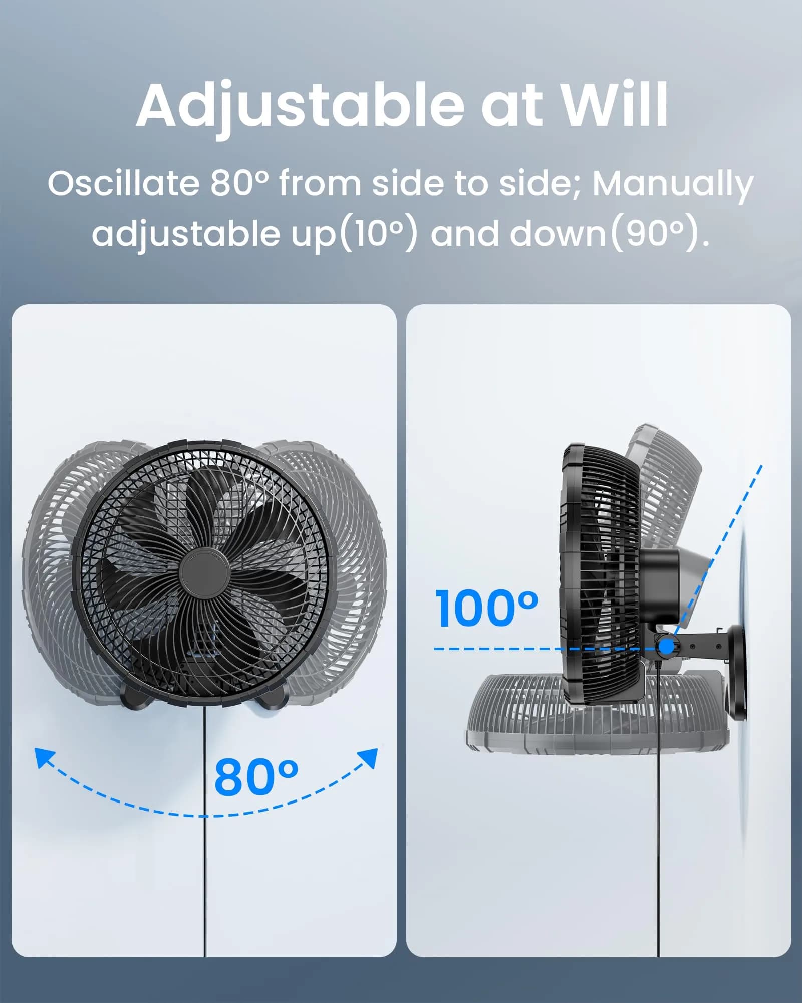 Koonie 12-Inch Wall Mount Fan with Timer & Remote | 35dB Quiet Operation, 2.54 kg (5.66 lb) - view 5