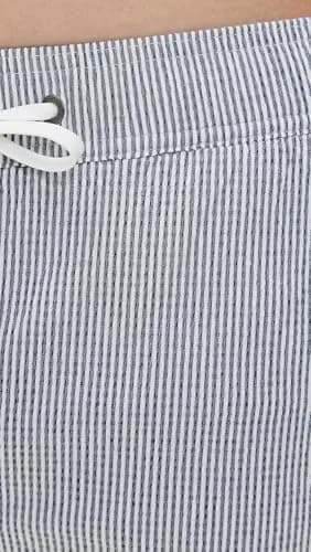 Onia Men's Standard Charles 5" Swim Trunk, DEEP Navy/White | Quick-Dry Cotton Nylon Blend thumbnail 6