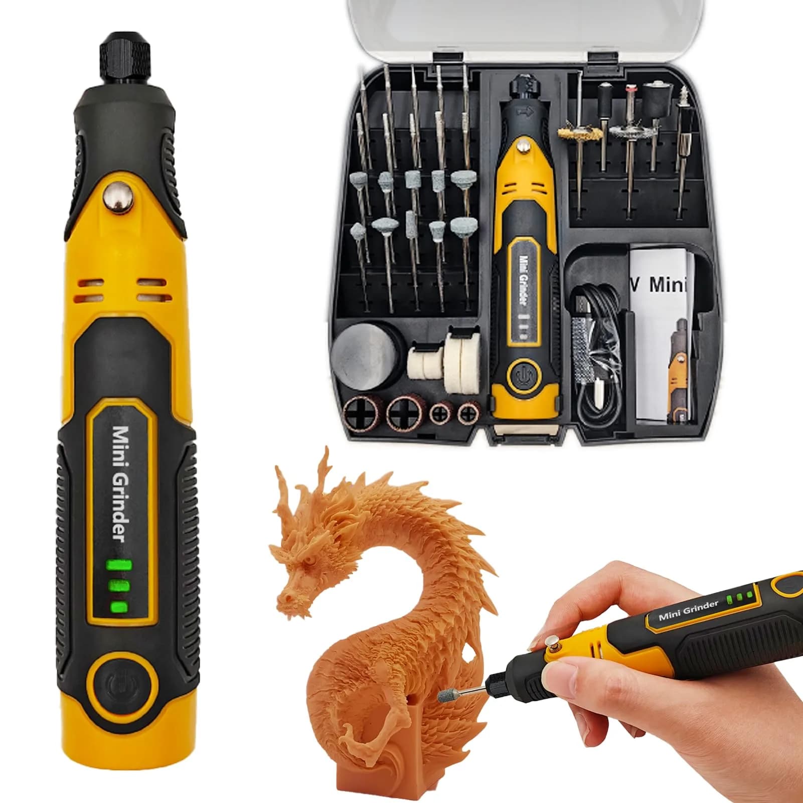 XIFOWE Resin Drill 3D Printed Resin Cured Sanding and Polishing Tool Kit | Versatile Rotary Tool for Resin Prints (70-120 chars) - main product image
