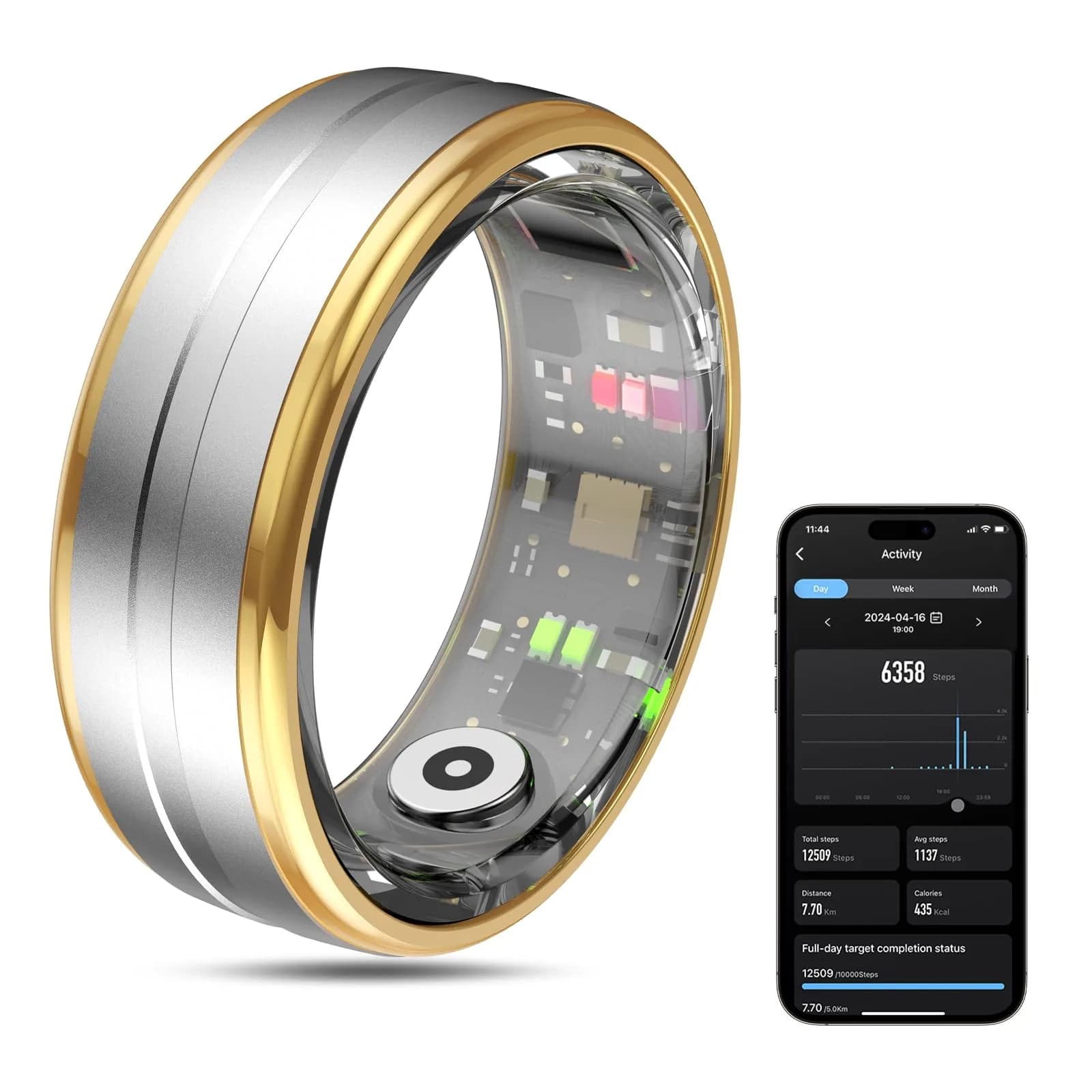 MagLoop Smart Ring Health Tracker for Men/Women | Sleep & Heart Rate Monitor, Waterproof, Fast Charging, Long-Lasting (Silver,10) - main product image