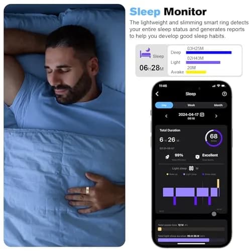 MagLoop Smart Ring Health Tracker for Men/Women | Sleep & Heart Rate Monitor, Waterproof, Fast Charging, Long-Lasting (Silver,10) thumbnail 4
