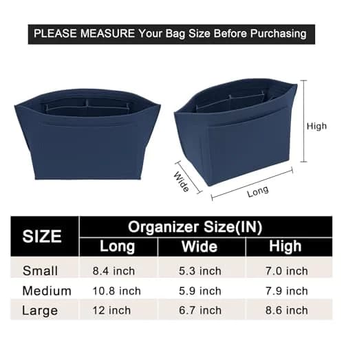 LOUKAYCCI Purse Organizer Insert for Longchamp Le Pliage L | Felt Tote Bag Organizer with 8 Compartments thumbnail 2